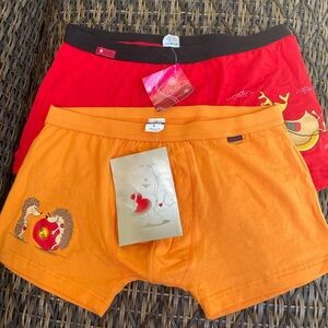 Festive Red and Orange Boxers
